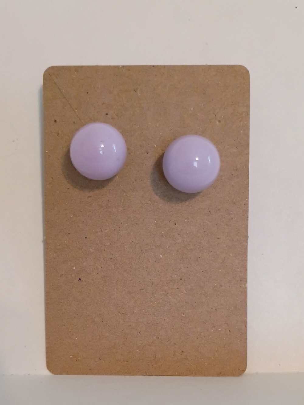 Double Sided Flower Pearl Stud Earrings Lavender Front Back Statement Earrings - Picture 3 of 7